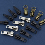 24 Pcs #5#7 Zipper Sliders Replacement Zipper Pull Repair Kit Includes Top and Bottom Stoppers for Clothing Bags Purses Luggage Metal Plastic Nylon Coil Jacket Zippers Supplies