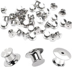 10 Pieces Metal Pin Backs Locking Pin Keepers Locking Clasp