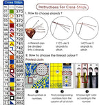 Joyhoor Stamped Cross Stitch Kits for Beginners, Needlepoint Kits for Adults, 11CT Counted Embroidery Kits-Magic Tree 18x18 inchs