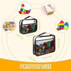 8 Packs Toy Storage Bags with Zipper, Reusable Clear PVC Board Game Storage, Travel Waterproof Organizer Bags with Portable Handle for Building Blocks, Bricks, Puzzles, Books