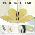 Yahenda 4 Pcs Spiral Notebook Bulk A5 Journal Lined 8.3'' x 5.5'' Writing Composition Paper Small Notepad Subject Notebook for Students Office Business Back to School Supplies (Pastel Colors)