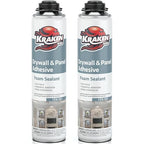 KRAKEN BOND Drywall & Panel Adhesive Foam - (2X24oz) Heavy-Duty, Fast-Curing Construction Adhesive for Concrete, Wood, and Heat Insulation Applications - 2 Pack
