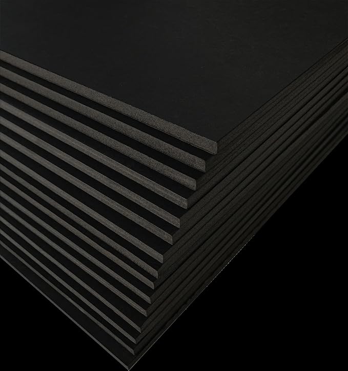 Black Foam Board 18 x 24 x 1/8" (3mm) Inch, 15 Pack Acid-Free Foam Core Poster Board Sheets for Art, Crafts, Presentation, Vision Board, Signboard, and Party Decorations
