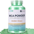 Mica Powder,7.05OZ（200g）,Golden Green Mica Powder Pigment for Epoxy Resin，Lip Gloss，Car Paint，Dye，Soap Making，Nail Polish,Epoxy Resin,Candle Making,Bath Bombs