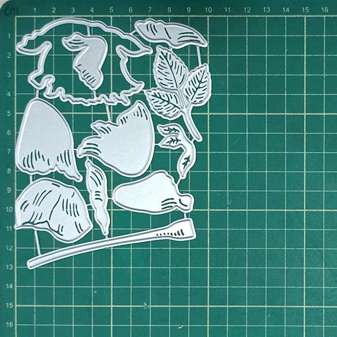 Cutting Dies Metal Stencils Scrapbooking Tools DIY Embossing Template for Paper Card Making Album Arts Crafts Supplies (Rose-10.2x13.1cm)