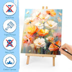 ESRICH Stretched Canvas for Painting, 8 Pack 9x12 Inch Canvas Value Pack,Primed Acid-Free Cotton Blank Canvases, Painting Canvas for Oil & Acrylic Paint.