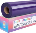 RENLITONG Purple Iron on Vinyl 12Inch by 50ft Roll HTV Heat Transfer Vinyl for T-Shirt HTV Rolls for All Cutter Machine - Easy to Cut & Weed for Heat Transfer Design