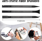 Minatee 18 Pieces Non-scratch Plastic Scraper Tool Multi-purpose Carbon Fiber Pen-shaped Plastic Scraper for Cleaning Small and Narrow Space(Black)