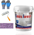 Louis Forest Epoxy Floor Paint, High-Gloss Marble Effect Coating, Epoxy Colored Sand Floor Paint, Wear-Resistant and Non-Slip for Indoor Outdoor (0.5KG-Purple)