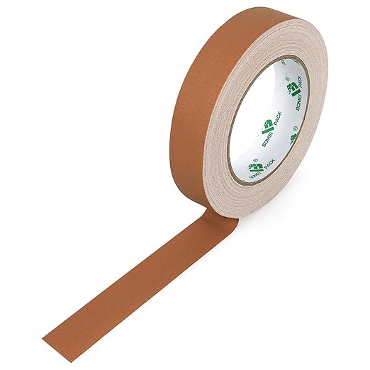 BOMEI PACK Brown Gaffer Tape, Matte Non-Reflective, 1inch x 30yds No Residue Hand Tear Self-Adhesive Gaffer Tape for Labeling, Cable, Stage, Photo Studio, Painters and Duct Repair, 1 Pack