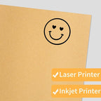 Kraft Printable Sticker Paper, 20 Sheets Brown Printable Sticker Paper, Laser/Inkjet Printing- Matte Ktaft, Letter Size (8.5" x 11")