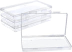 DUOFIRE Small Plastic Box Organizer Box Small Plastic Storage containers for Storage Pencils and Art Supply Organizer Rectangle(7.7 x 4.1 x 0.9inch) 4 Pack
