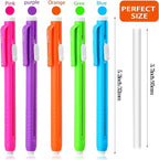 Teling 15 Pcs Retractable Mechanical Eraser Pen, School Pen-Style Erasers Pencil Click Bulk for School Office Painting Writing Drawing Drafting Sketching Adults Kids Supplies(Multicolor)