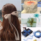 Ribbon for Gift Wrapping 3/4 inch Sage Green Sheer Organza Ribbon for Flower Bouquet Tulle Thin Chiffon Ribbons for Wedding Invitations Christmas Halloween Presents Decorations Crafts 50 Yards