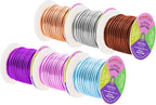Mandala Crafts 8 Gauge Anodized Aluminum Craft Wire for Jewelry Making - 120 FT Colored Flexible Silver Copper Purple Pink Brown Ice Blue Wire - Bendable for Bonsai Armature Crafting Sculpting