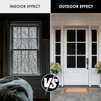 Leaf Pattern Window Tint with Installation Tools, Blackout Window Cover, Sun Blocking Window Tint for Home (Full Blackout Opaque, 35.4'' x 118.1'')