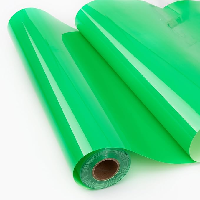 Neon Green Heat Transfer Vinyl Rolls 12" x 20ft Iron on Vinyl for DIY Design for All Cutter and Heat Press Machine