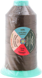 Mandala Crafts Bonded Nylon Thread Coyote Brown Heavy Duty Sewing Threads - 800 YDs Size 207 630D T210 Tex 210 Thread for Leather Jeans Weaving Outdoor Marine Upholstery Threads