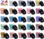 Mica Powder for Lip Gloss, Nails, Epoxy Resin, Soap Making, Bath Bombs, Art Crafts, 24 Colors, 10ml (0.11oz) Each, Neat Jar Set