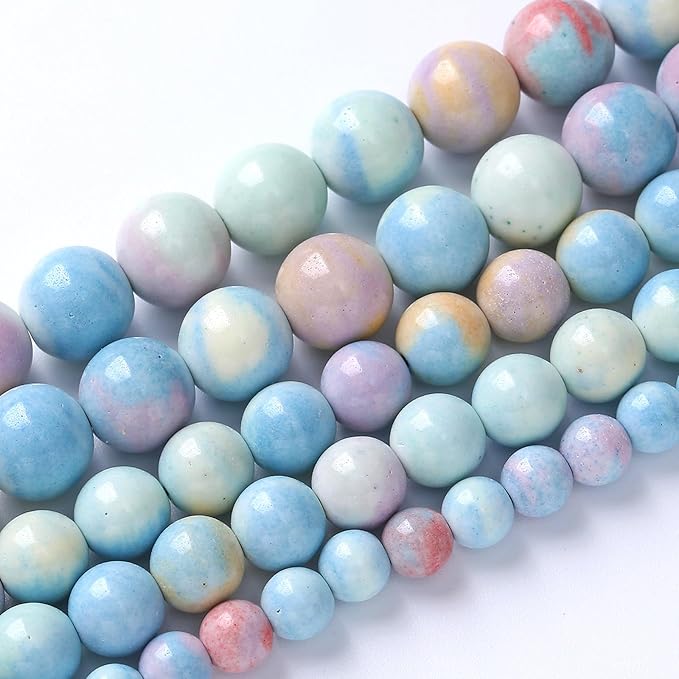 10mm 36pcs Natural Alxa Rainbow Stone Beads for Jewelry Making Energy Healing Power Stone Beads DIY Bracelet Necklace Accessories 15"