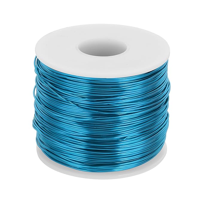 MECCANIXITY 18 Gauge Anodized Aluminum Craft Wire Bendable Bonsai Training Wire 492 Feet 1mm for Sculpting Crafts Wreath Floral Beading Jewelry Making, Blue
