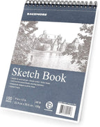 Bachmore Sketchpad 9X12 Inch (68lb/100g), 100 Sheets of TOP Spiral Bound Sketch Book for Artist Pro & Amateurs | Marker Art, Colored Pencil, Charcoal for Sketching