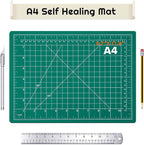 anezus Self Healing Sewing Mat, Rotary Cutting Mat Double Sided 5-Ply Craft Cutting Board for Sewing Crafts Hobby Fabric Precision Scrapbooking Project 9inch x 12inch(A4)