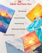 Canvas Boards for Painting 24 Pack, 11x14 Inch Canvas Panels, 100% Cotton White Blank Art Supplies for Acrylics Oil Watercolor Tempera Paints