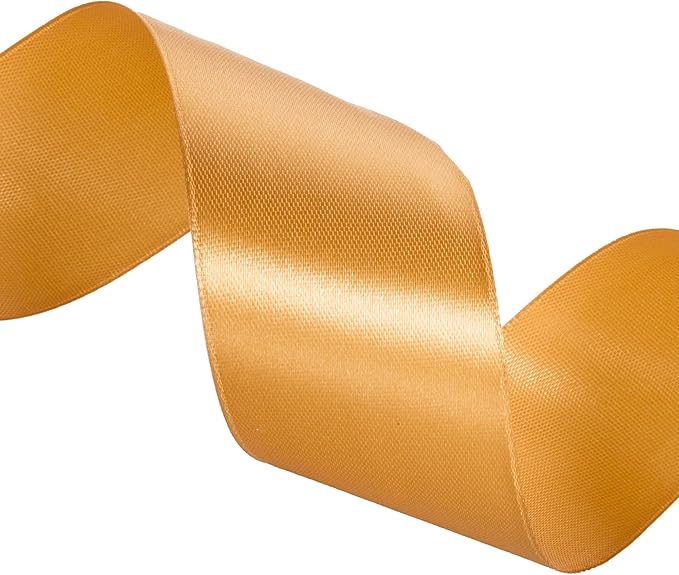 1 1/2 Copper Solid Satin Ribbon, 50 Yards Craft Fabric Ribbon for Gift Wrapping Floral Bouquets Wedding Party Decoration