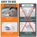 UV Resin Crystal Clear Hard Type - Fast Curing UV Epoxy Resin for Jewelry Making Craft Decoration, Hard Transparent Glue Solar Cure Sunlight Activated Resin Casting, Coating 1000g