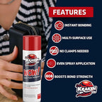KRAKEN BOND Wow! Spray Adhesive Activator(3X6.76 Oz.) - Cyanoacrylate Super Glue Accelerator Spray for Plastic, Metal, Wood & PVC, CA Glue Activator | 3 Pack