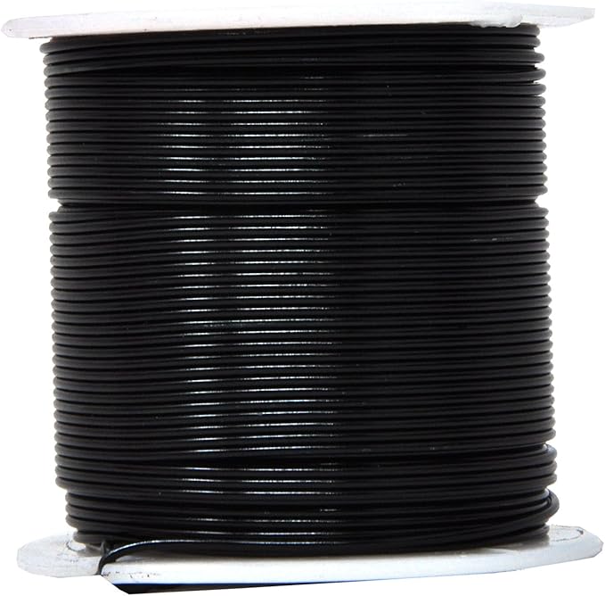Mandala Crafts 18 Gauge Anodized Aluminum Craft Wire for Jewelry Making - 450 FT Colored Flexible Silver Black Wire - Bendable for Bonsai Armature Crafting Sculpting