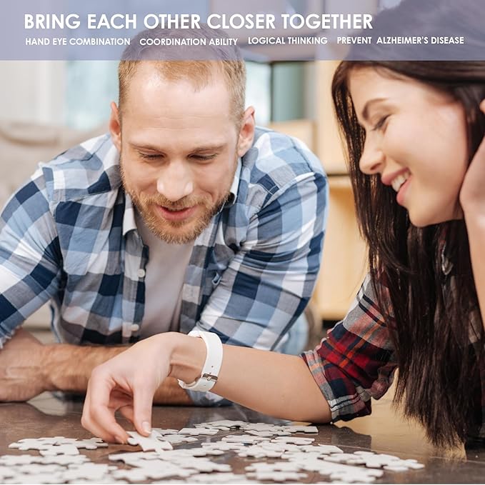 MOMIBOOK Puzzles for Adults 1000 Piece Jigsaw Puzzles of Wonderful! A Big Family, Painting Image Difficult Challenging Hard Impossible Puzzle, Cute Funny Toys & Games Christmas Birthday Gifts