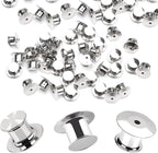 DECYOOL 75 Pieces Metal Pin Backs Locking Pin Keepers Locking Clasp