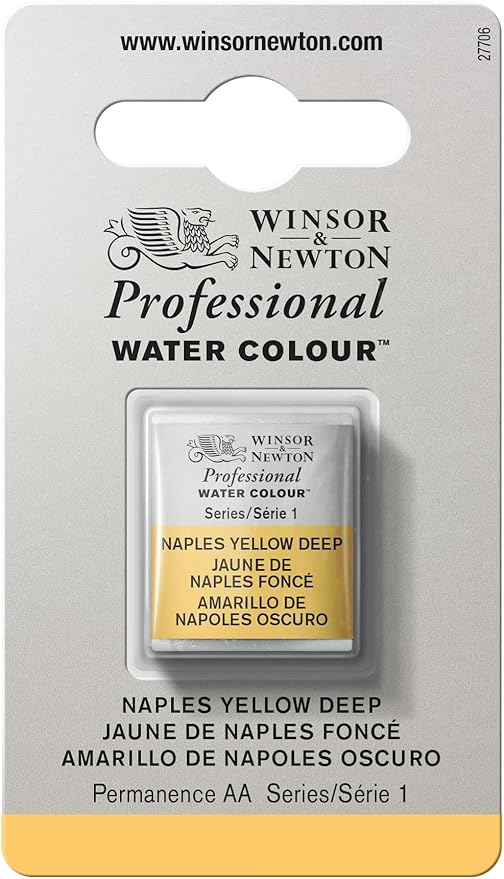 Winsor & Newton Professional Water Colour Paint, Half Pan, Naples Yellow Deep