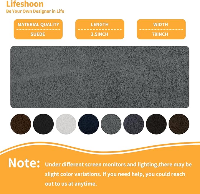 Fabric Repair Patches, Self-Adhesive Suede Patches Tape Durable, DIY Large Fabric Repair for Sofa, Couches, Furniture, Chair, Clothing （3.5X79 Inch, Dark Brown）
