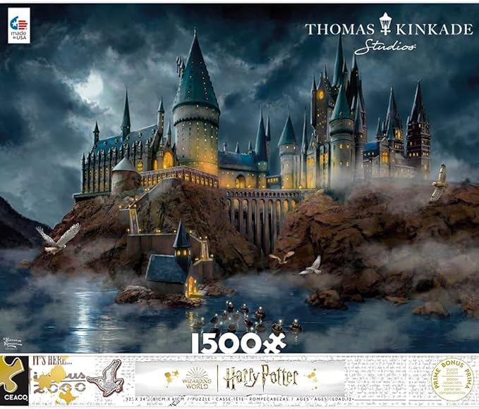 Ceaco - Thomas Kinkade - Harry Potter - Hogwart's Castle - 1500 Piece Jigsaw Puzzle