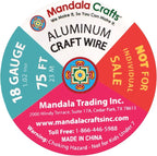 Mandala Crafts 18 Gauge Anodized Aluminum Craft Wire for Jewelry Making - 450 FT Colored Flexible Silver Copper True Blue Brown Red Kelly Green Wire - Bendable for Bonsai Armature Crafting Sculpting