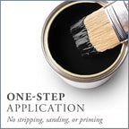 AMY HOWARD AT HOME Chalk-Based One Step Paint for Furniture, Cabinetry, Decor, Finish, and More | No Stripping, Sanding, or Priming | Dark Base | 32 Ounce | Black