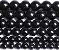 12MM Natural Black Agate Gemstone Beads Round Loose Stone Beads for Jewelry and Bracelets Making 32pcs 15"