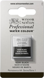 Winsor & Newton Professional Water Colour Paint, Half Pan, Ivory Black