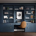 DWIL Matte Finish Furniture Paint - 32 Oz Wood Paint for Cabinets, Doors, Tables, and Dressers Refinishing - Water-Based, Non-Toxic & Odorless, Easy to Apply(Bronze Blue)-With Tools