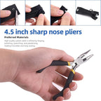 Glarks 85pcs #3#5#8 Zipper Repair Kits Includes 39pcs Metal Zipper 30pcs U Shape Top Stops 15pcs Bottom Stoppers with 1pcs Sharp-Nosed Pliers, Zipper Sliders Zipper Pull Replacement Zip Fixer Part