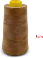 Tortoise 4 Cones of 3000 Yards Each Spool Thread for All Purpose, Serger, Overlock, Quilting, Sewing Machine - 100% Polyester - 40S/2 Ginger