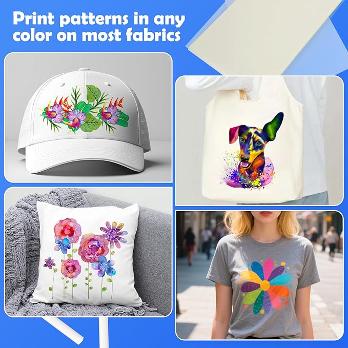 ZEHRAI 100 Sheets DTF Transfer Film 8.5" x 11" Double Sided Matte, Clear Cold Peel, Direct to Film Heat Transfer Film for All Fabric and Colors T-Shirts Textile