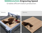 Creality Falcon 10W Laser Engraver Machine, 0.06mm High Precision Laser Engraving Machine 72W Laser Cutter and Engraver Machine for Wood Metal Acrylic Leather, 15.7"×16.3" Workspace