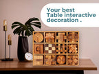 BSIRI Wooden Puzzle Box Set (12 Games) - Challenging Brain Teasers and 3D Puzzles for Adults, Interlocking Games for IQ Test, Ideal for Patio Decor and Unique Gift for Chistmas