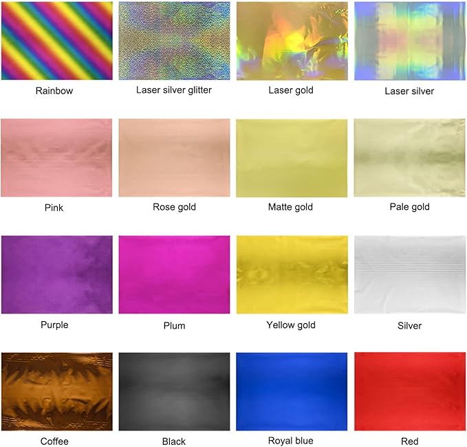 Briartw 20x29cm Hot Foil Paper 50 Sheets Pack Toner Reactive Foil Hot Stamping Foil Paper by Laser Printer and Laminator for Scrapbooking Craft Cardmaking DIY Album (Plum, 50 Sheets)