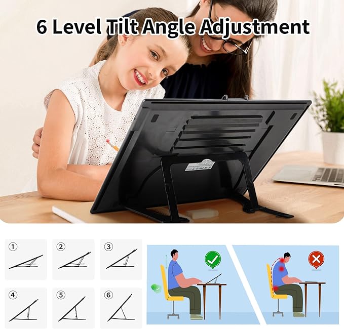 Rechargeable A3 Light Pad for Diamond Painting,Tracing Light Box with Stand and Clip,3 Colors Stepless Dimmable and 6 Levels of Brightness Light Board for Artists,Drawing,Sketching,Animation