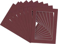 6x8 Mat for 8x10 Frame - Precut Mat Board Acid-Free Show Kit with Backing Board, and Clear Bags Maroon 6x8 Photo Matte Made to Fit a 8x10 Picture Frame Matboard for Framing, Pack of 25 Mats